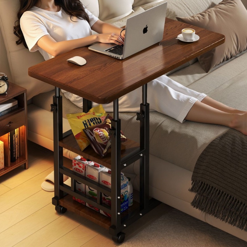Desk Setup Ideas - Mesa de Cabeceira Móvel com Elevação,