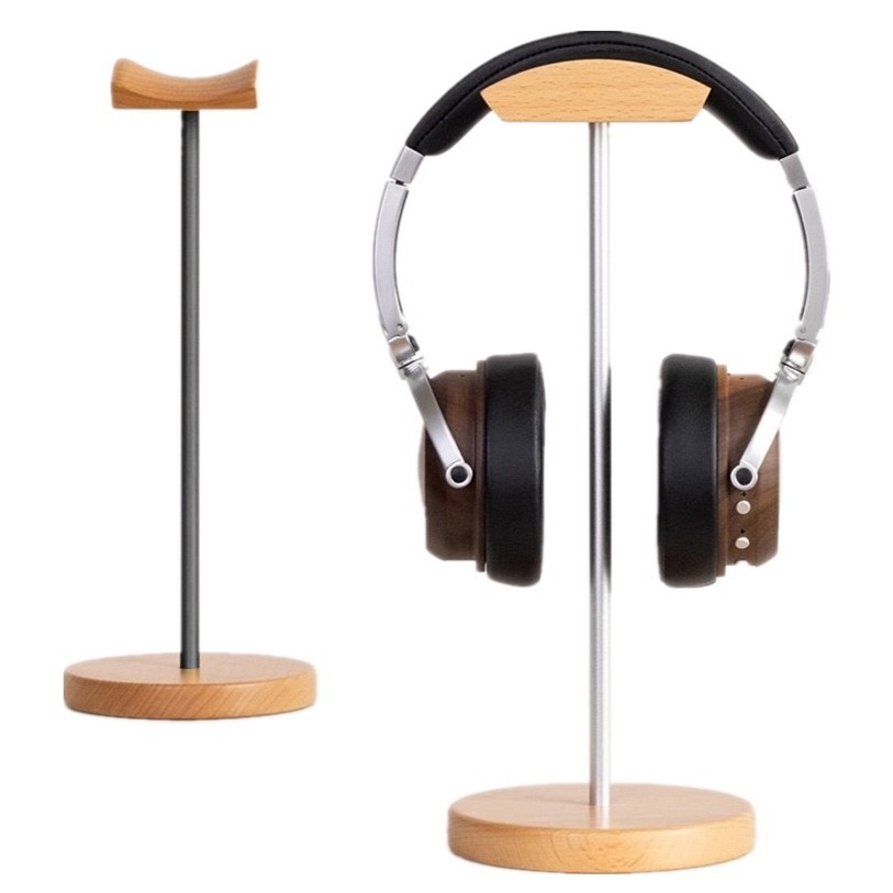 Desk Setup Wood - Suporte para Fones de Ouvido em