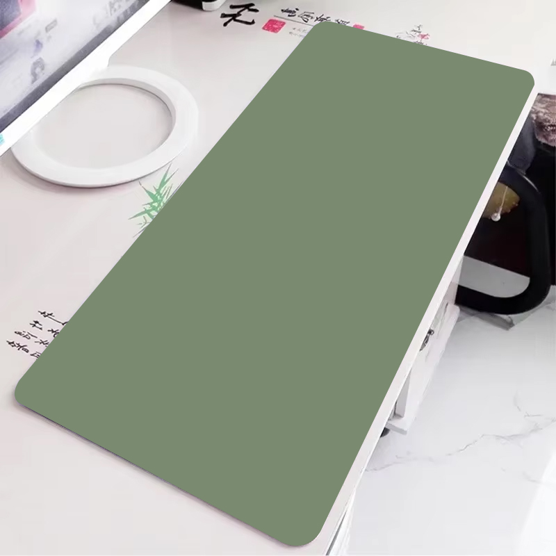 Desk Setup Ideas - Sólido verde gaming mousepad grande simples