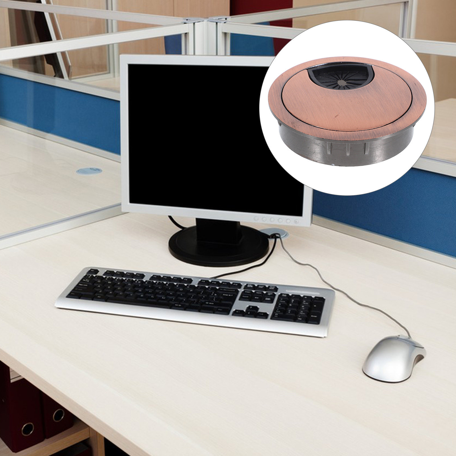 Desk Setup Simple - Organizador de Cabos Redondo para Mesa: