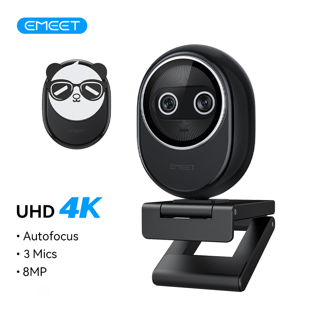 Desk Setup Ai - Webcam 4K EMEET com Câmera Dupla