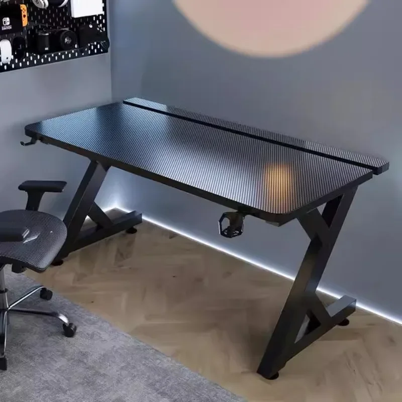 Q minimalista preto mesas de c - Desk Setup Notebook avaliação e preço