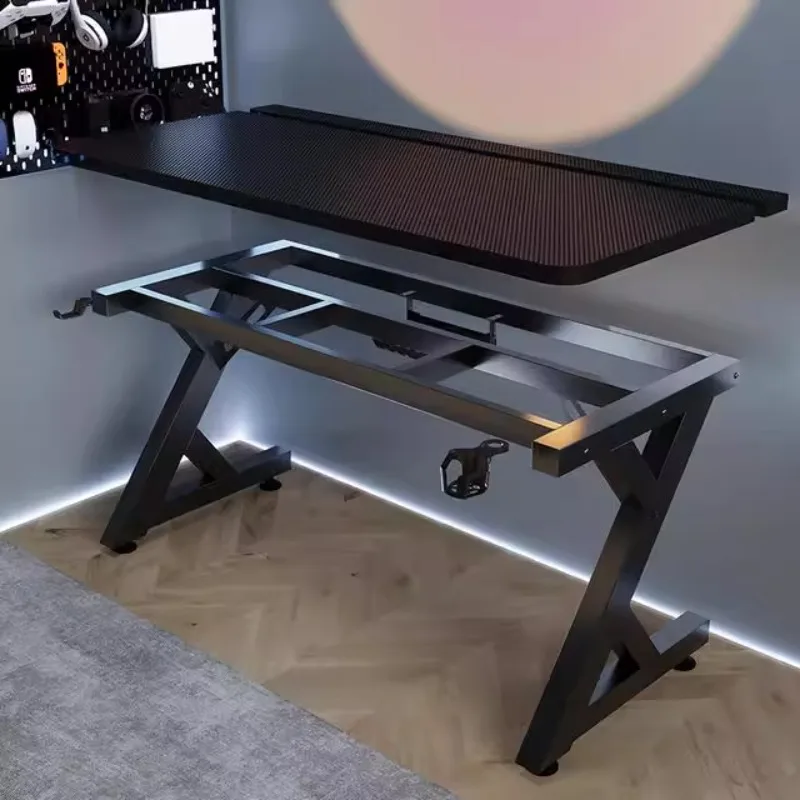 Q minimalista preto mesas de c - Desk Setup Notebook avaliação e preço