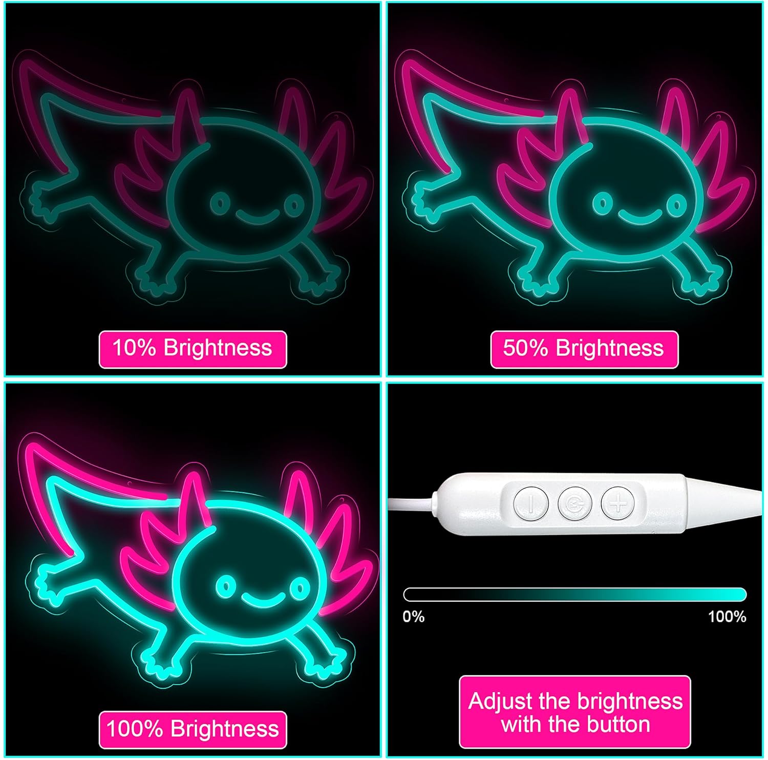 Letreiro Neon Axolotl Dragão c - Desk Setup Studio avaliação e preço