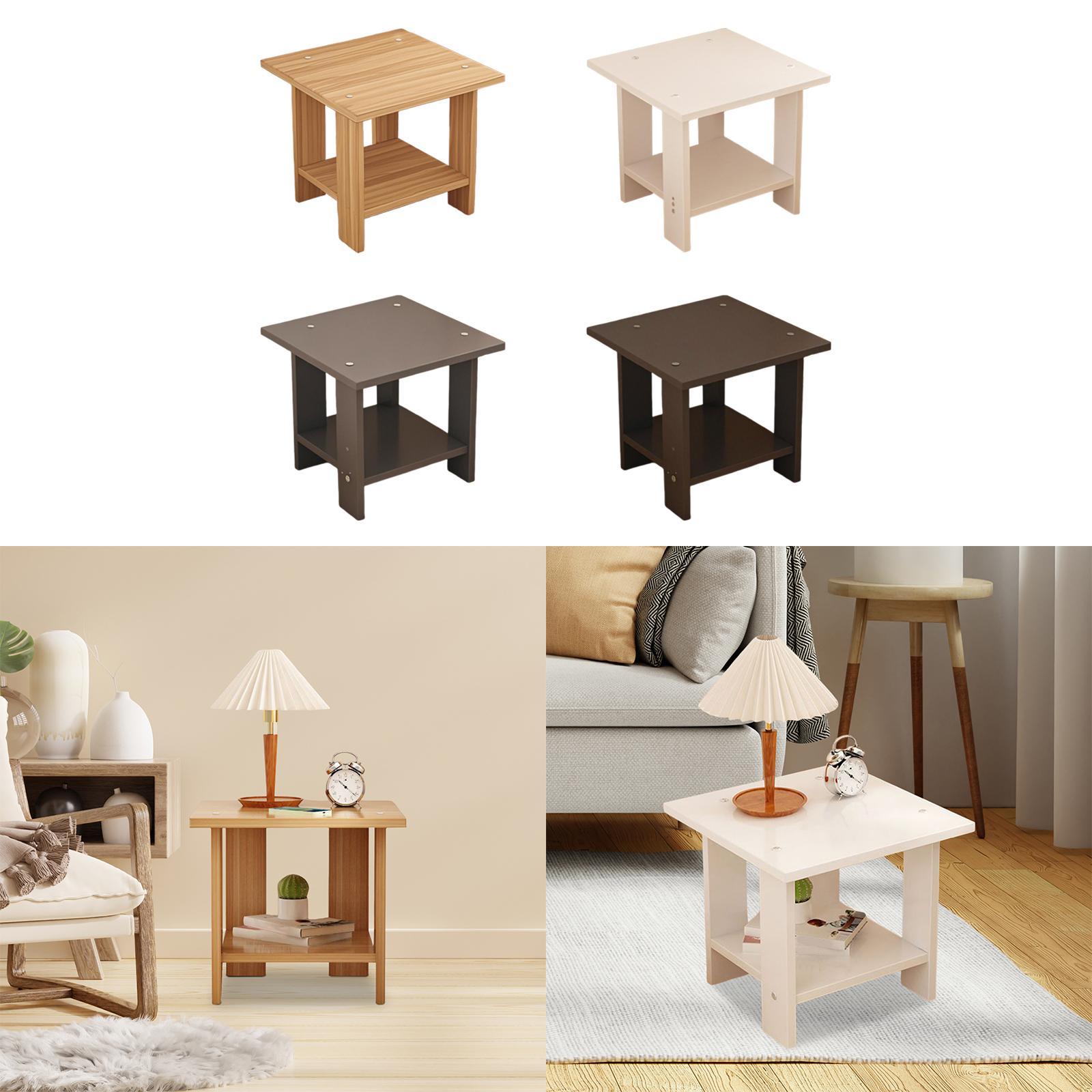 Mesa lateral de madeira com ca - Desk Setup Ideas avaliação e preço