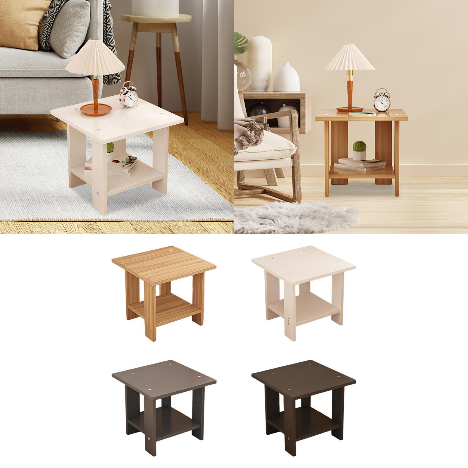 Mesa lateral de madeira com ca - Desk Setup Ideas avaliação e preço