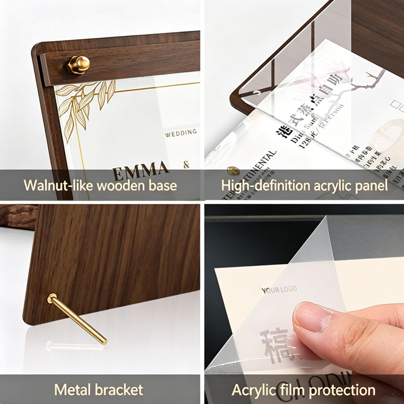 Expositor de Menu Personalizad - Desk Setup Wood avaliação e preço